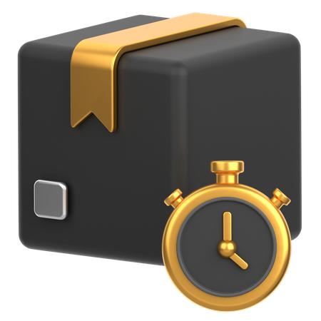 Box With Timer  3D Icon