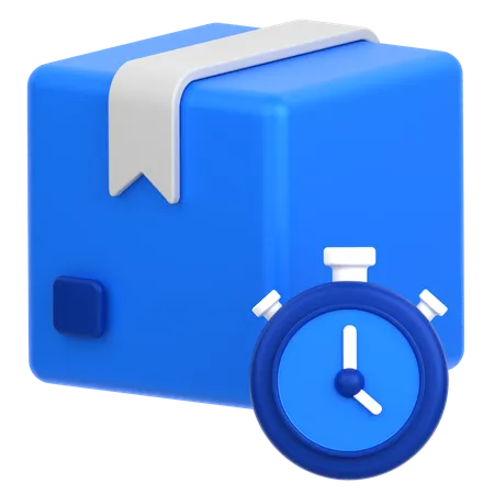 Box With Timer  3D Icon