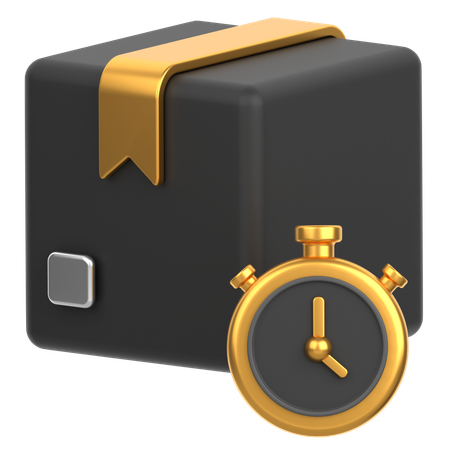 Box With Timer  3D Icon