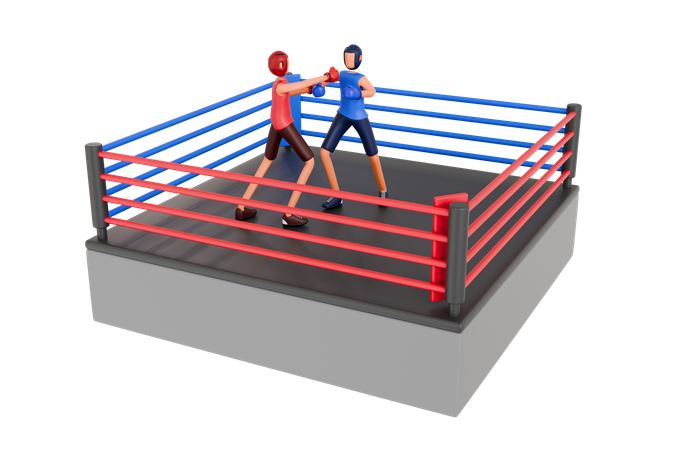 Sport de boxe  3D Illustration