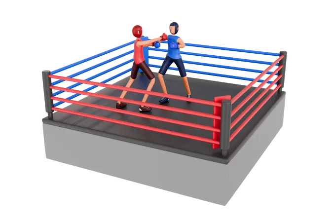 Sport de boxe  3D Illustration