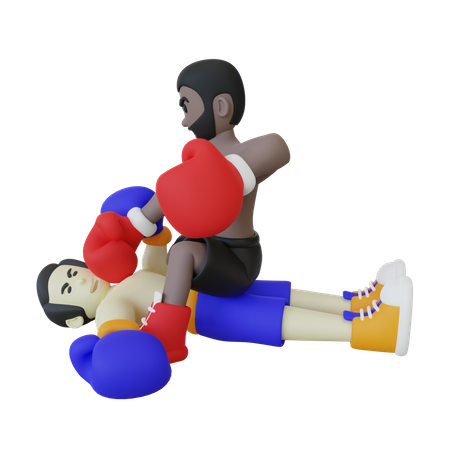 Boxeo de lucha terrestre  3D Illustration