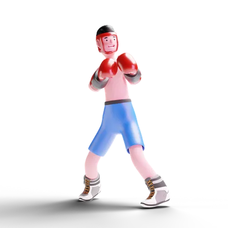 Boxer beim Training  3D Illustration