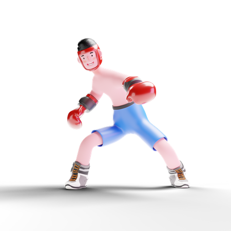 Boxer beim Training  3D Illustration