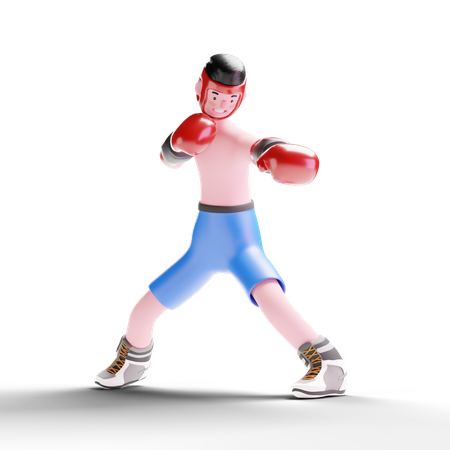 Boxer playing in match  3D Icon