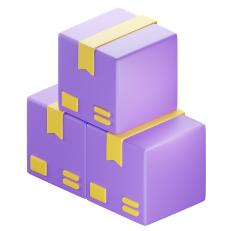 Boxes  3D Icon