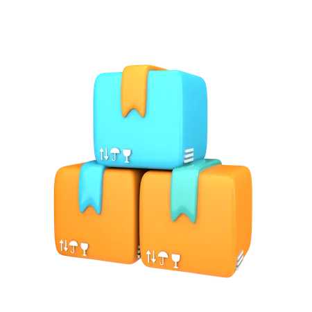 Boxes  3D Icon