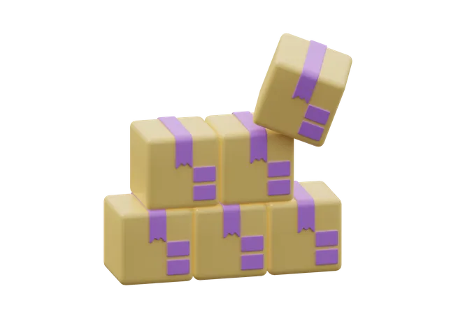 Boxes  3D Icon