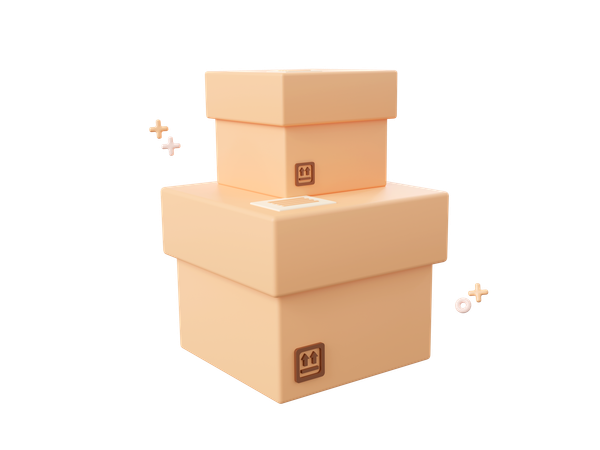 Boxes  3D Icon