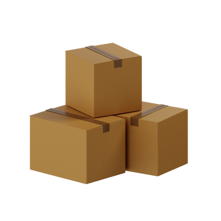 Boxes  3D Illustration