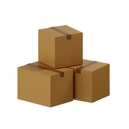 Boxes  3D Illustration