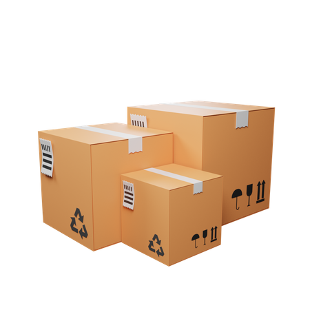 Boxes  3D Illustration