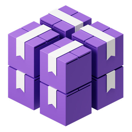 Boxes  3D Illustration