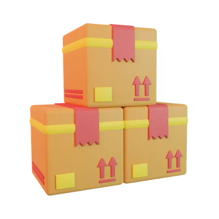 Stack Delivery Box Parcel And Packaging Box 3 D Icon Suitable For Asset Finance Web Icon Digital Products Etc 3D Icon
