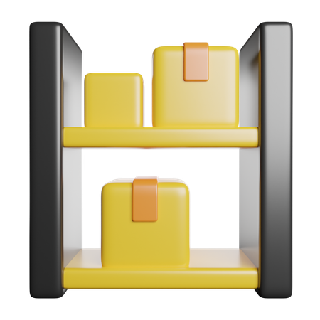 箱を積み重ねる  3D Icon