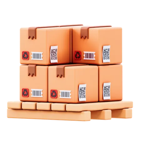 Boxes Stacked 3D Icon