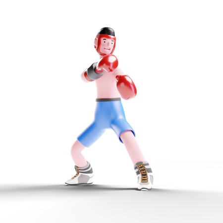 Boxer se prépare pour le match  3D Illustration