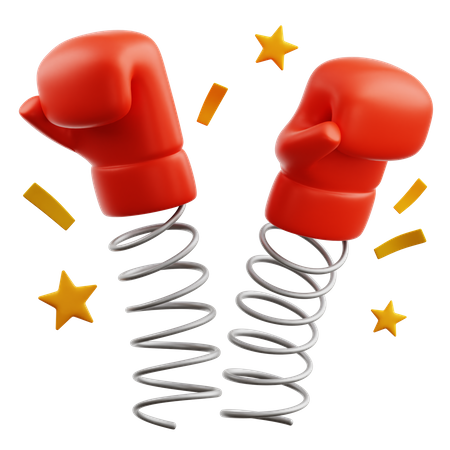 Boxhandschuhe Schlag  3D Icon
