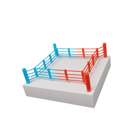 Boxing arena 3D Illustration