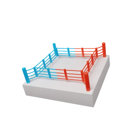 Boxing arena  3D Illustration