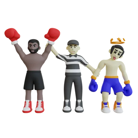 Boxing Championship Winner  3D Illustration