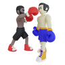 boxing fight 3d illustration