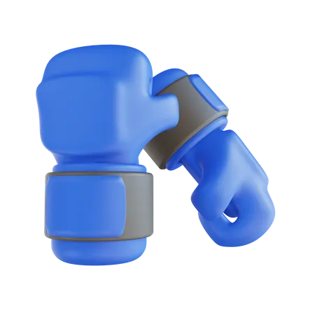 3 D Illustration Blue Boxing Gloves Sport 3D Illustration