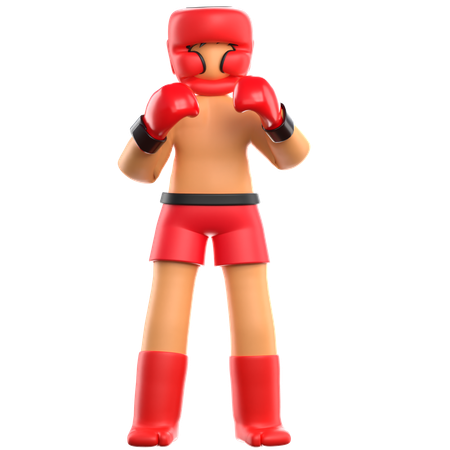 Boxing Player  3D Icon