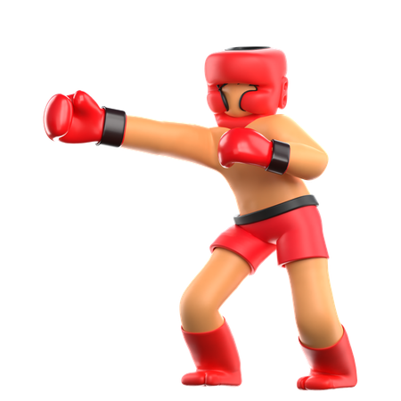 Boxing Player  3D Icon