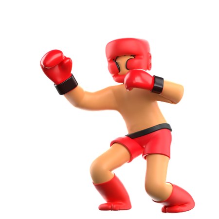 Boxing Player  3D Icon