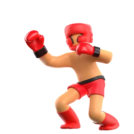 Boxing Player  3D Icon