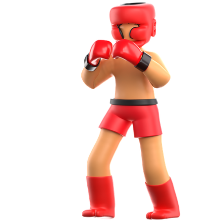 Boxing Player  3D Icon