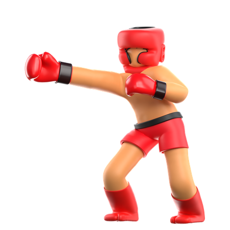 Boxing Player  3D Icon