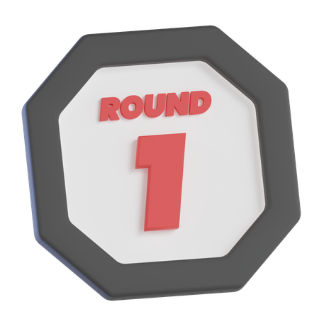 Boxing Round Board  3D Icon