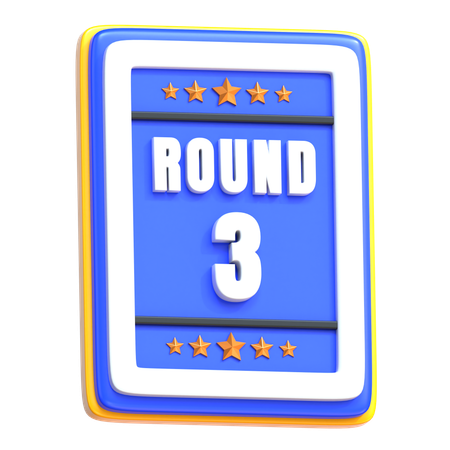 Boxing Round Board  3D Icon