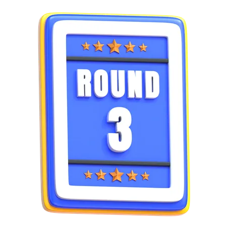 Boxing Round Board  3D Icon