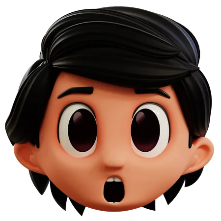 Boy Amazed Emoji  3D Icon