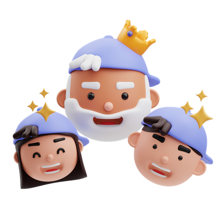 Boy And Daughter  3D Icon