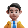 boy avatar 3d logo