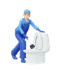 Boy Cleaning Toilet