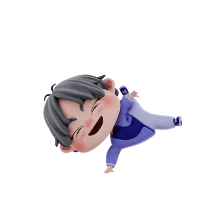 Boy dancing 3D Illustration