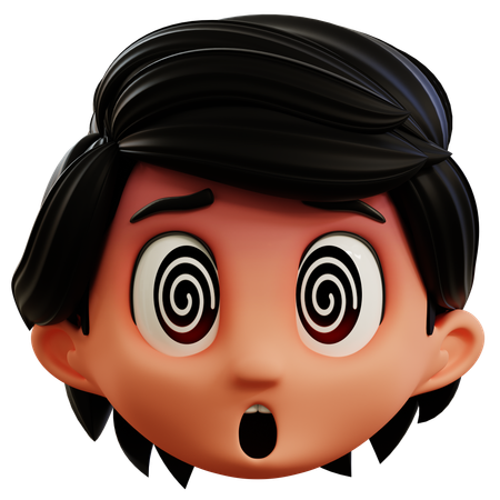 Boy Dizzy Emoji  3D Icon