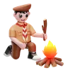 Boy Doing Bonfire
