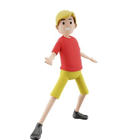 Boy doing dance  3D Illustration