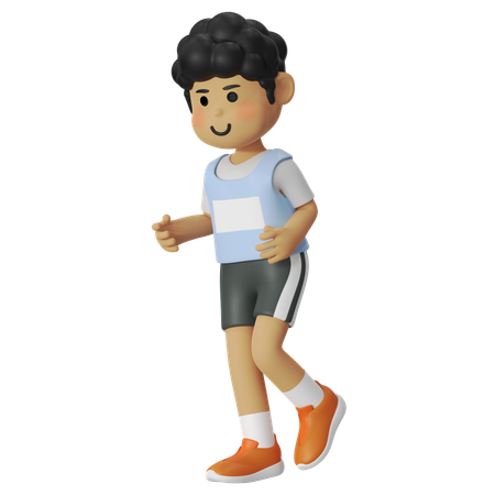 조깅하는 소년  3D Icon