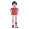 dribble football 3d illustration