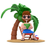 coconut water emoji 3d