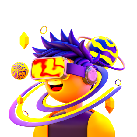 Boy experience meta world  3D Icon