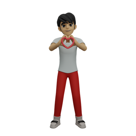 Boy expresses his feeling to girlfriend  3D Icon