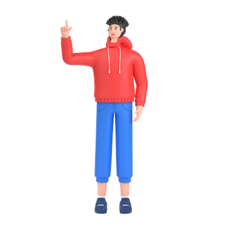 Boy finding inspiration solution for problem  3D Icon